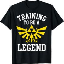 The Legend of Zelda Hyrule Triforce Training To Be A Legend T-Shirt S juoda