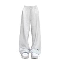 Women's Baggy Sweatpants Vintage Y2k Harajuku 90s Retro Pants High Waist Wide Leg Jogger Trousers Streetwear 2000s Clothes 2026 S pilka