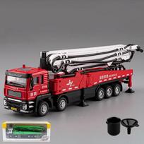 1:50 Cement Concrete Pump Truck Engineering Vehicle Alloy Diecast Model Car Simulated Home Decorations Sound & Light Child Toys