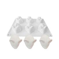 6-Cavity Mouse Shaped Silicone Mold Fondant Mousse Cake Mould DIY Halloween Pastry Baking Decorating Tool Nonstick