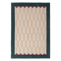 Rankų darbo natūralios spalvos/žalsvai mėlynos spalvos iš vilnos kilimas 160x230 cm Apex Border Wool – Flair Rugs