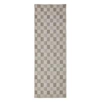 Skalbiamas žalios spalvos iš medvilnės mišinio kilimas 80x230 cm Muted Checkerboard – Flair Rugs