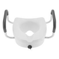 Raised Toilet Seat with Non‑Slip Adjustable Armrest Bathroom Supplies for Seniors Pregnant Women Elevated Toilet Seat balta