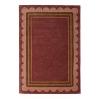 Rankų darbo bordo spalvos iš vilnos kilimas 120x170 cm Lois – Flair Rugs