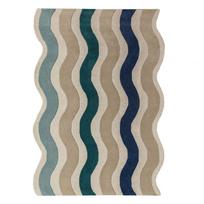 Rankų darbo mėlynos spalvos iš vilnos kilimas 160x230 cm Cascade Wool – Flair Rugs