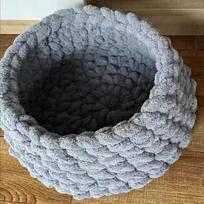 Best-Selling Handmade Woven Pet House: Round Dog or Cat Bed for All Seasons, Thick Winter Sleeping Mat for Kittens M 38cm yellow