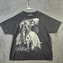 DGA End Of The Trail Shirt Mens Extra Large Black Native Art Graphic Gonzales Unisex T-Shirt L