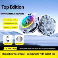 Semiconductor Phone Cooler Ice Freezing Magnetic Clip 2 in 1 Gaming Radiator Fast Chill for iPhone 16 15 14 13 12 Android Live Streaming TH25 Black gray