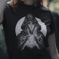 Dungeons and Dragons Elven Mage Design T-Shirt – Fantasy Graphic Tee for Fans Unisex T-Shirt XL gray