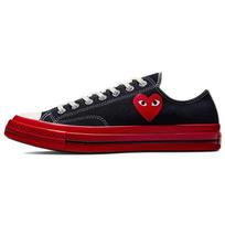 CDG x Converse Chuck Taylor All Star Ox Rei Kawakubo Kolaboracijos Stiliaus Universaliai Žemakulniai Drobės Batai Unisex Juodi Raudoni 45 black