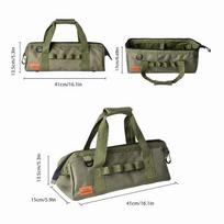 Waterproof Wide Mouth Tool Bag Zipper Closure Tool Organizer Bag Camping Tool Bag  Carpenters