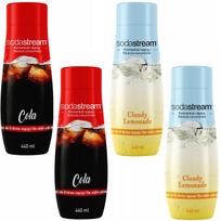 Set of 4 SodaStream concentrates 2x (Cola+Lemonade)