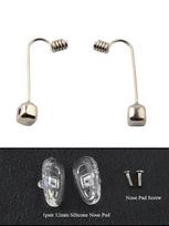 1pair Eyeglasses  Nose Pad Arm With Nose Pad And Screw Holder Glasses Repair  Accessories