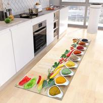 Vibrant Spice Pattern Kitchen Runner Rug Non-Slip Durable Washable Mat for Cooking Aisle Creative/Light Cuisine Area Home Decor 40X120CM