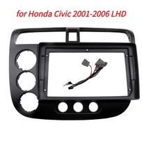 9 colių automobilio apdailos skydeliai Honda Civic 2001-2006 m. Automobilio panelės rėmo rinkinys Juodo rėmo apdailos skydeliai juoda