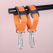2Pcs Nylon Sling With Metal Hook Versatile Gym Accessory For Gym Equipment Durable Fitness Equipment Metal Hook Strap oranžinė