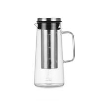Glass Teapot Tea Kettle Borosilicate Cold Brew-Drip Coffee Pots with Removable Infuser for Bloomings Loose Leaf 1000-1500ml