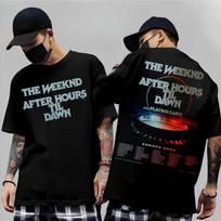 The Weeknd 2026 After Hours Til Dawn Pasaulinės Ekskursijos Medvilniniai Trumpomis Rankovėmis Marškinėliai Dovana Gerbėjams Unisex S3XL RB Stiliaus Marškinėliai Viršūnės S black