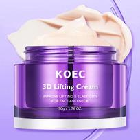 KOEC 3D veido ir kaklo stangrinamasis kremas 50g – Stangrinantis, nuo raukšlių, modeliuojantis drėkiklis Koec 3d lifting cream 50g