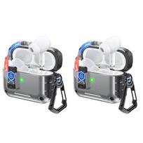 Yousheng 2Pcs Earbud Protective Case for AirPods Pro 3 Charging Case Portable Shockproof Wireless Earphone Cover Protector Shell Skin with Safety Lock for AirPods Pro3 pilka