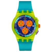SWATCH Unisex Violetinis Laikrodis SUSJ404 SUSJ404 Purple Watch Dial yellow