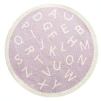 Cartoon Alphabet Kids Rug Fluffy Soft Baby Crawling Mat Nordic Nursery Decor Plush Round Washable Carpet 80x80CM