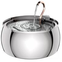 Pet Intelligent Water Dispenser Stainless Steel Fountain Automatic Circulation Cat Water Dispenser Mute Feeder 4L Swan Neck gray