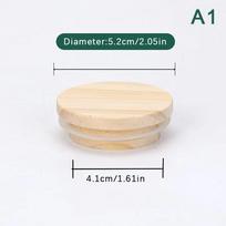Silica Gel Circle Seal Up Cover Pine Wood Cover Flower Wooden Lids Wood Cover Seal Up Cani Storage Jar Handmade Candle Cup Lid