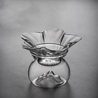 Flower Glass Tea Strainer with Holder Base Fine Mesh Filter for Loose-leaf Tea Gongfu Tea Coffee Beverages skaidri