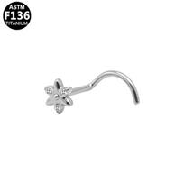 S-Shaped G23 Titanium Alloy Nose Stud - European & American Style Trend