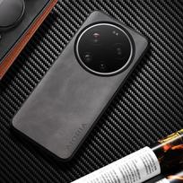 for Xiaomi 17 Ultra Case capa funda stylish durable pu leather phone cover for xiaomi 17 pro max case coque xiaomi 17 ultra šviesiai pilka spalva