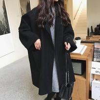 Vidutinio ilgio plona striukė laisvo prigludimo moteriški Universalūs vilnoniai paltai rudens/žiemos Naujiena, šilta vėjo apranga 2XL kava