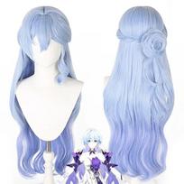 Honkai Star Rail Robin Synthetic Cosplay Wig Blue Long Anime Heat Resistant Halloween Hair Party Dress Up Decoration white