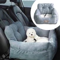, Pad ,Soft Kennel Non-Slip ,with Safety Leash Carrier Bed for Animals Travel Accessories Grey white