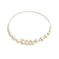 Faux Pearl Choker Necklace Women Open Cuff Choker Necklace White Round Pearl Chunky Choker Jewelry Gift for Her balta