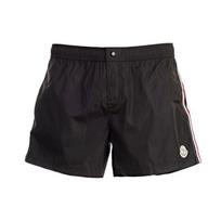 Moncler SS21 Side Stripe Nylon Swim Shorts Men swimwear Black G10912C7070053326999 S
