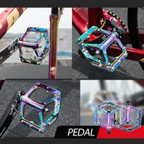 Bicycle Pedals Colorful Cycle Road Bike Pedals Non-slip Aluminium MTB Bike Pedals
