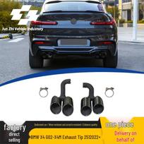 BMW X4 G02-X4M 25i Dekoratyvinis duslintuvo antgalis (2022-2026) Rear Section Exhaust Pipe black