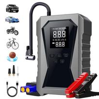 12in1 DM10 Emergency Jump Starter and Tire Inflator and Monitoring Essential Tools High Power Real 8000mAh Capacity Car Tool Standard clamp