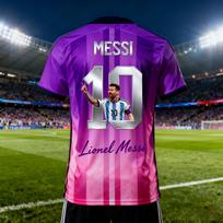 2026 designed Messi Men's Football Jersey Summer Adult T-shirt Daily Outdoor Sport Quick-Drying Breathable Top S