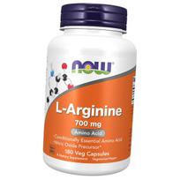 L Arginino kapsulės, Argininas 700, Now Foods 180 daržovių kepurėlių (27128048) 180vcaps