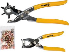 Odinio gaminių rinkinys - VOREL - Perforatorius 2,5-5 mm - Anglinis plienas - Sukamoji mechanika - Reguliuojamos replės 220mm
