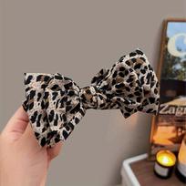 1pc Vintage Leopard Print Bow Premium Hair Grab Hair Accessory Is Suitable for Women To Wear pilka