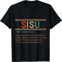 Sisu Definition Finnish Spirit Finland Lover Suomi Christmas T-Shirt S juoda