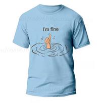 Im Fine Print TShirt Fashion Summer Tees for Men Women Oversize Casual Tops Short Sleeve Mens Tops Casual Fashion Street Wear S