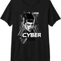 CYBERPUNK AGENT FUTURISTIC PUNK Premium T-Shirt S juoda