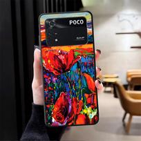 Case for Xiaomi Poco F8 X3 X4 X5 X7 Pro C50 M5 C61 F3 M3 M4 M7 C71 F1 C75 Funda Phone Cover Oil Painting Pattern Poco F3 red