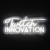 LED neoninė iškaba „Twitch Innovation“ dekoratyvinis sieninis šviestuvas, ES kištukas