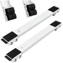 Reguliuojamas Baldų ir Buitinės Technikos Pagrindas 45–70 cm, Iki 200 kg, 2 Vnt., 4 sukamieji ratukai (75 mm),