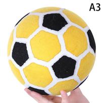 1 vnt. lipnus futbolo kamuolys kojų spardymui, smiginio žaidimams, futbolo smiginis, veltinis futbolo kamuolys, lauko pripučiamam futbolo taikiniui yellow